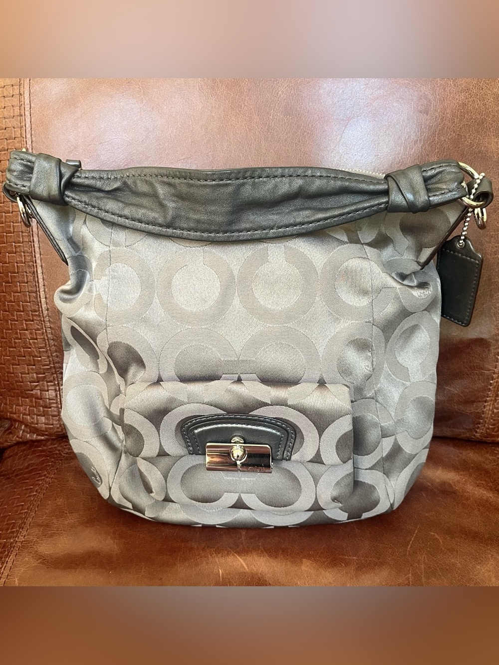 Coach Kristin Collection Op Art Signature Hobo Style Shoulder & Satchel Bag